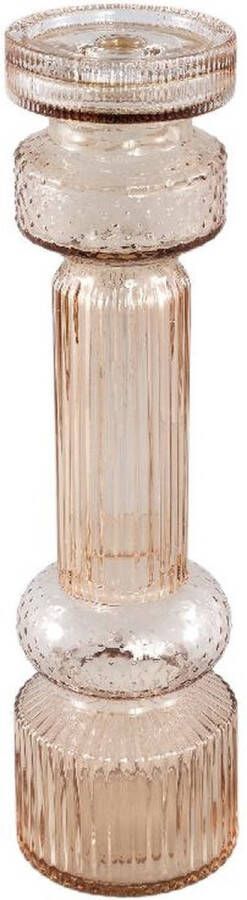 PTMD COLLECTION PTMD Kandelaar Fadri 11x11x43 cm Glas Champagne