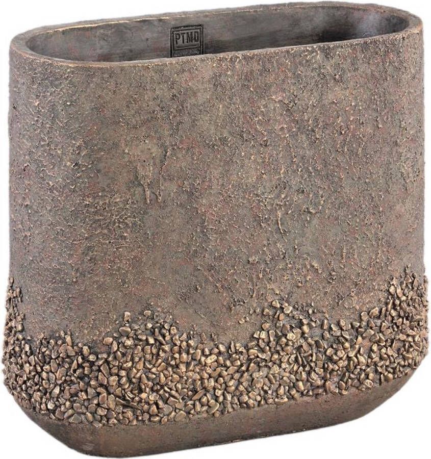 PTMD Collection Ptmd Kathryn Bloempot 40x20x36 Cm Cement Brons