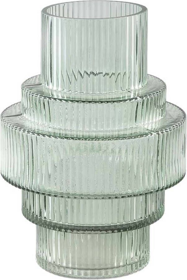 PTMD Collection Ptmd Lavine Ronde Kandelaar H25 X Ø18 Cm Glas Groen
