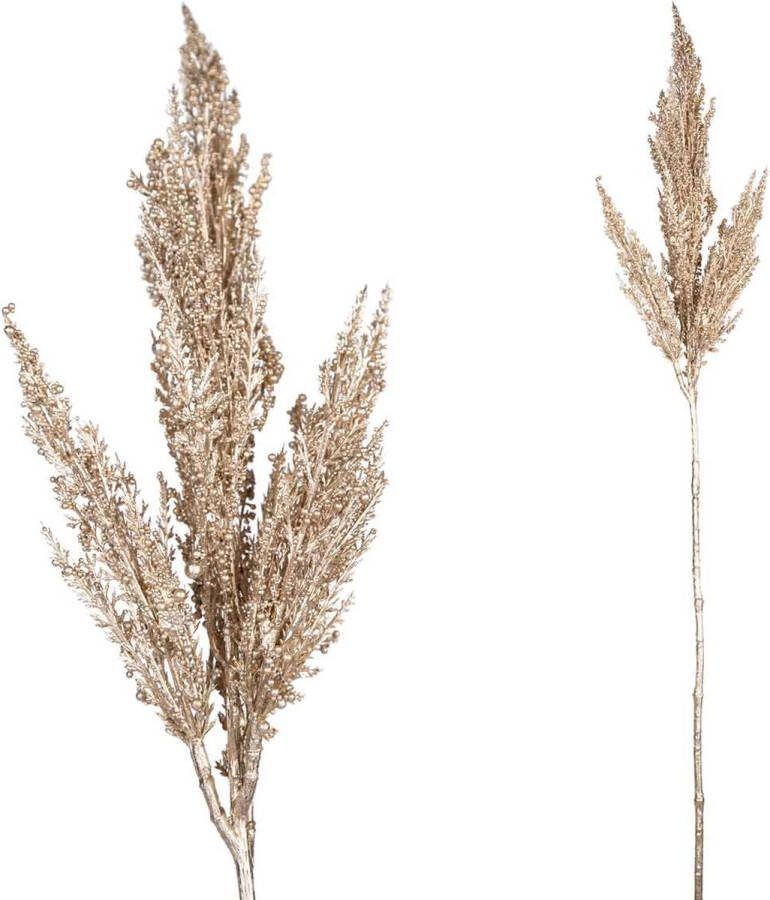 PTMD COLLECTION PTMD Leaves Plant Pampas Gras Kunsttak 34 x 10 x 83 cm Metallic goud