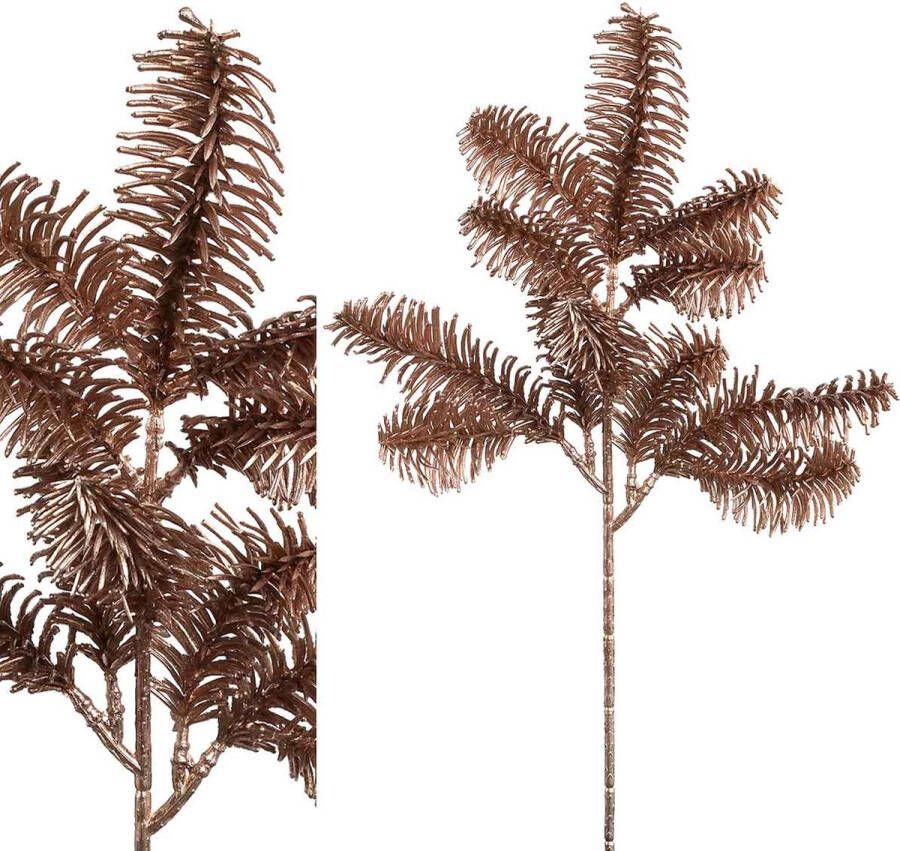 PTMD Collection Ptmd Leaves Plant Pijnboom Kunsttak 24 X 23 X 40 Cm Rood