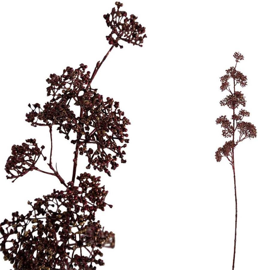 PTMD Collection Ptmd Leaves Plant Viburnum Kunsttak 44 X 16 X 87 Cm Wijnrood