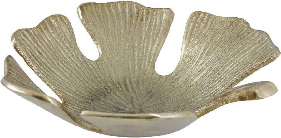 PTMD COLLECTION PTMD Melana Ronde Schaal H6 x Ø23 cm Aluminium Goud
