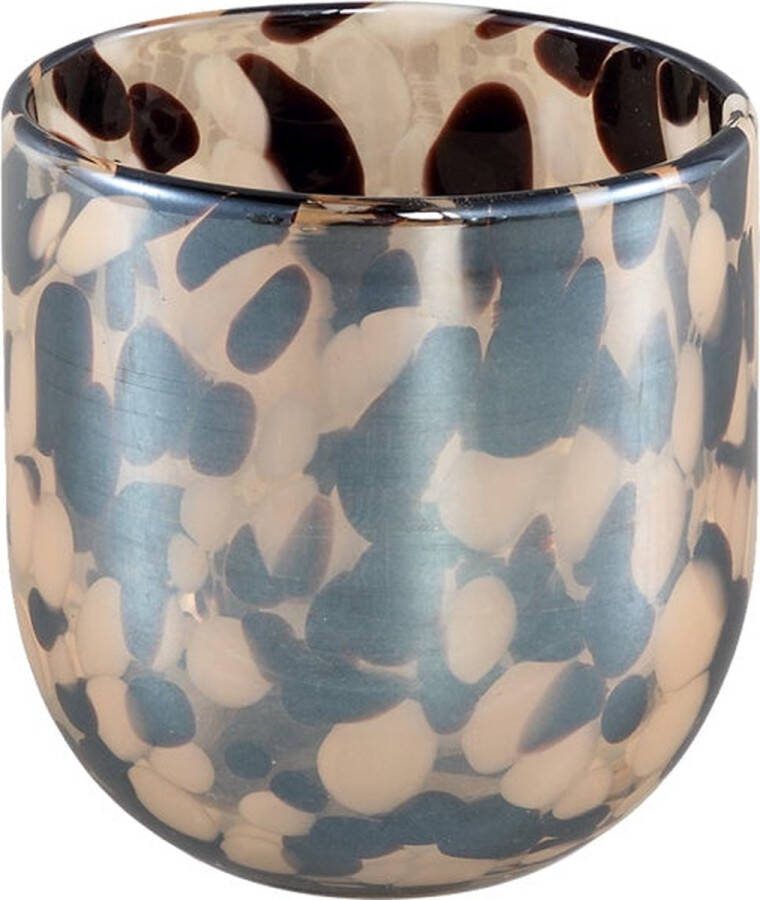 PTMD COLLECTION PTMD Mella Windlicht 10 x 10 x 12 cm Glas Bruin