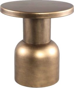 PTMD COLLECTION PTMD Meriko Ronde Bijzettafel H43 5 x Ø40 cm Ijzer Goud