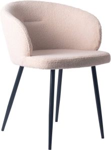 PTMD COLLECTION PTMD Move Teddy Sand chair half round metal legs -KD