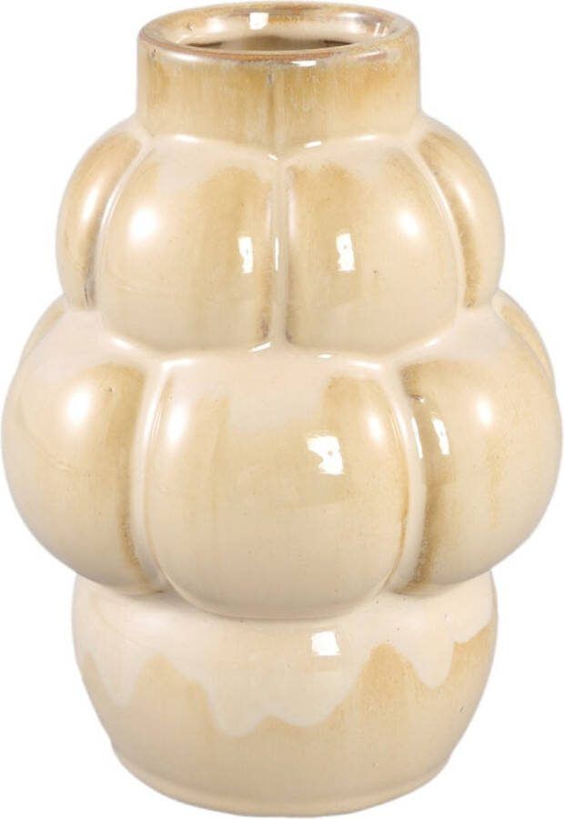 PTMD COLLECTION PTMD Nolay Vaas 14 x 14 x 19 cm Keramiek Creme