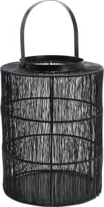 PTMD COLLECTION PTMD Orise Black iron lantern round wire powder coatedL
