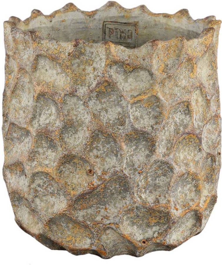 PTMD COLLECTION PTMD Ova Bloempot 40 x 40 x 40 cm Cement Bruin