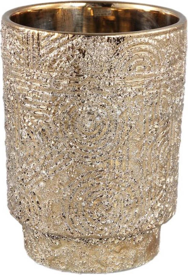 PTMD COLLECTION PTMD Rinah Bloempot 14 x 14 x 19 cm Keramiek Goud