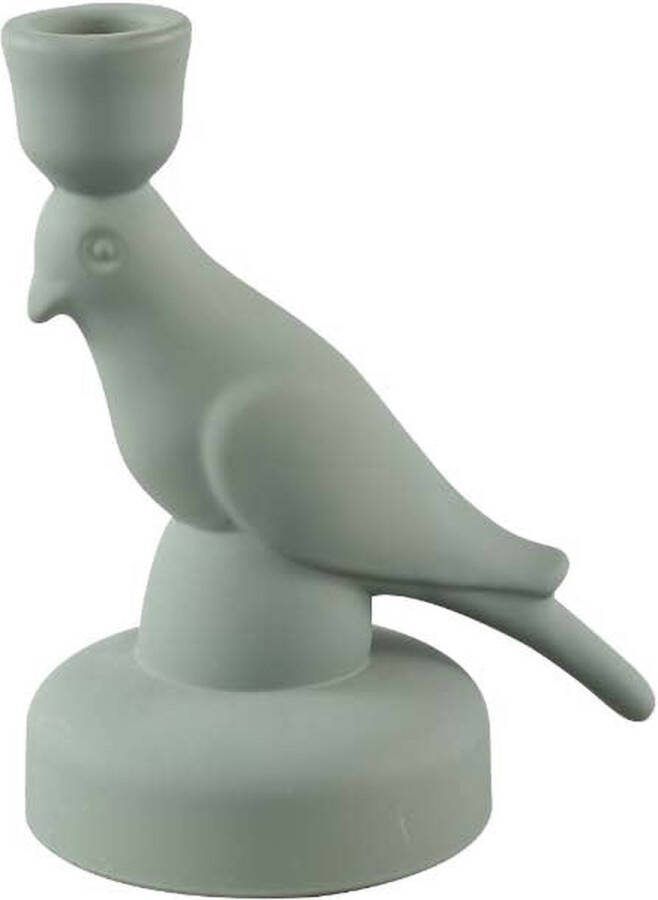 PTMD Collection Ptmd Rodan Kandelaar Vogel 12 X 9 5 X 16 5 Cm Glas Grijs