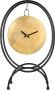PTMD COLLECTION PTMD -Runa Gold metal table clock hanging part oval26.5 x 10.0 x 43.0 cm - Thumbnail 1