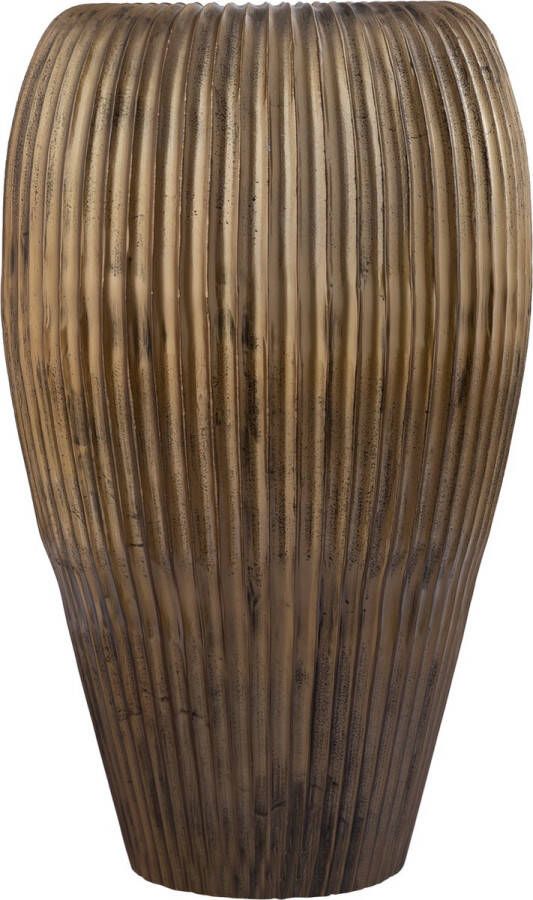 PTMD Collection Ptmd Russel Bloempot 35x32x63 Cm Aluminium Goud