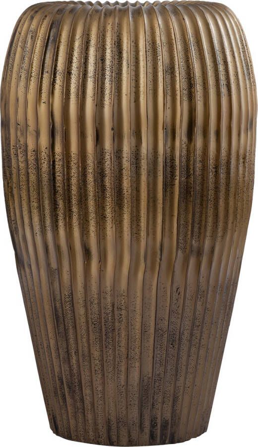 PTMD Collection Ptmd Russel Bloempot 30x26x50 Cm Aluminium Goud
