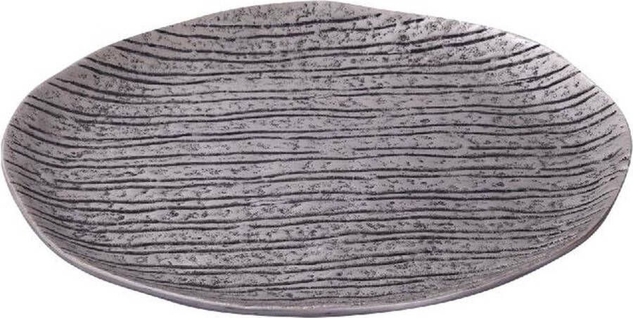 PTMD COLLECTION PTMD Schaal Grail 32x32x2 cm Aluminium Zilver
