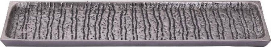 PTMD COLLECTION PTMD Schaal Grail 46x15x1 cm Aluminium Zilver