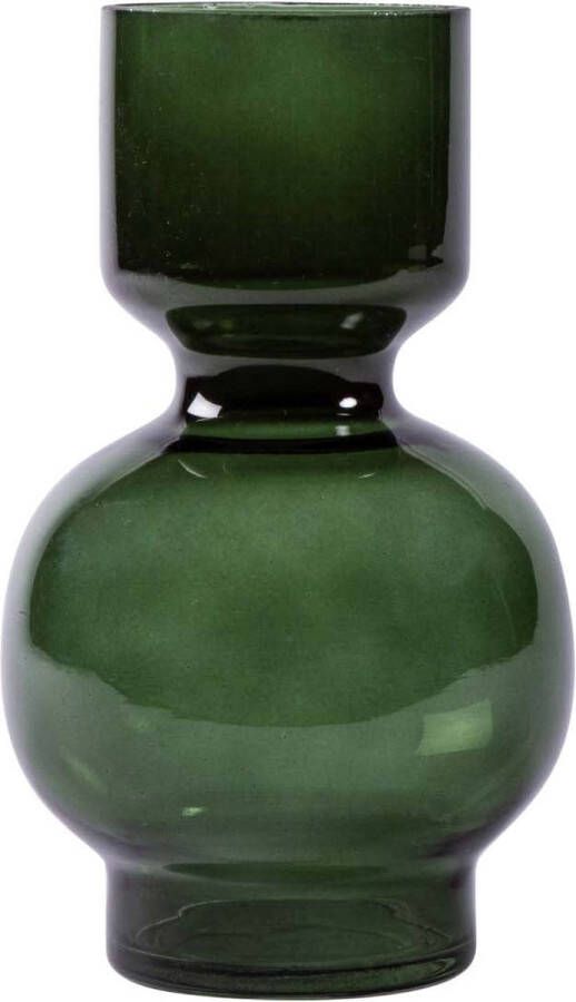 PTMD COLLECTION PTMD Selino Ronde Vaas H20 x Ø10 cm Glas Groen