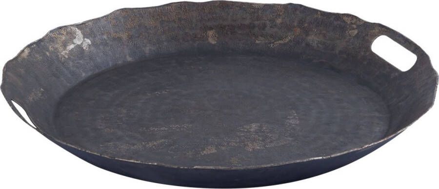 Ptmd Collection PTMD Semin Silver alu round rustic tray wavy edge M