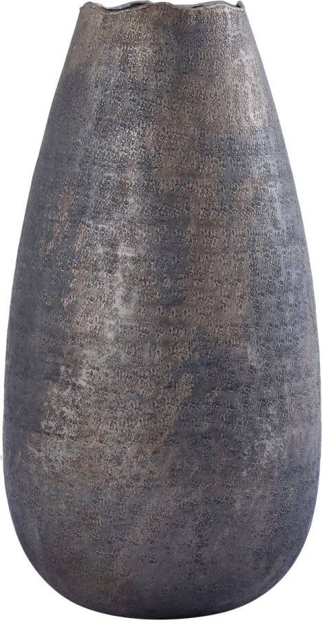 PTMD COLLECTION PTMD Semin Silver Alu Round Rustic Pot Wavy Edge M