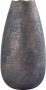 PTMD COLLECTION PTMD Semin Silver Alu Round Rustic Pot Wavy Edge M - Thumbnail 1