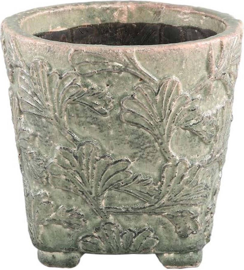 PTMD COLLECTION PTMD Serino Ronde Bloempot H23 x Ø24 cm Keramiek Grijs