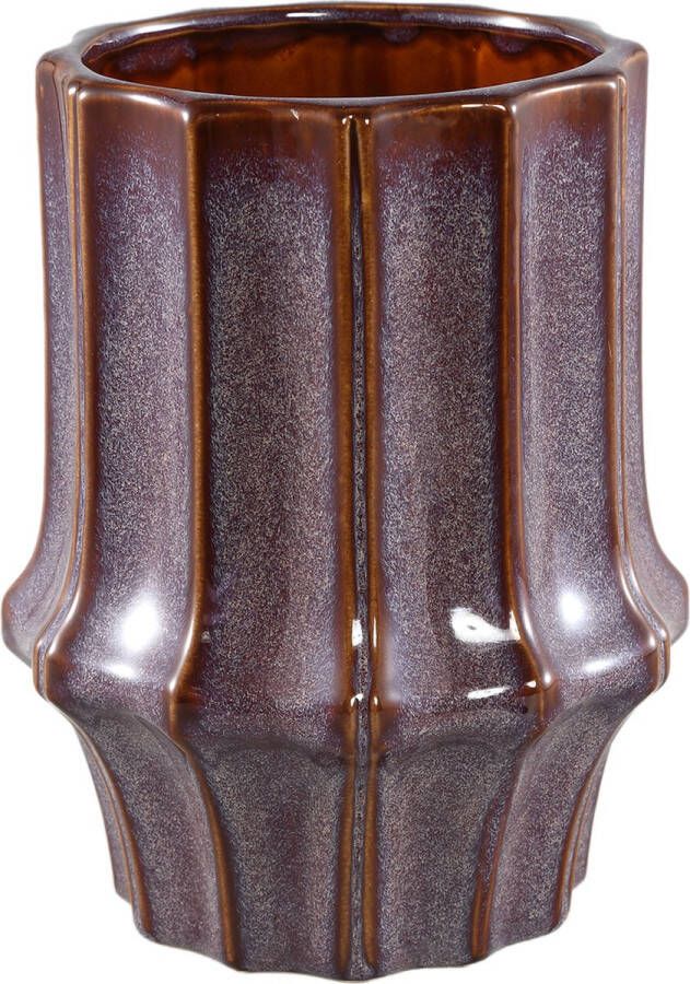PTMD COLLECTION PTMD Skyper Purple glazed ceramic pot lines tap L