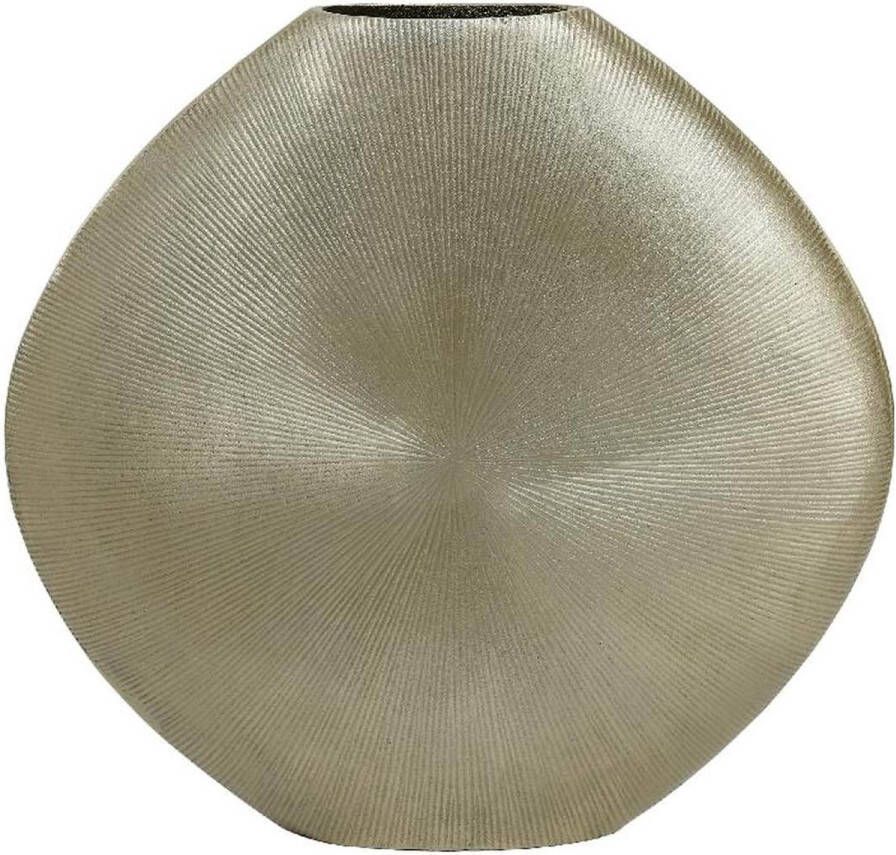 PTMD COLLECTION PTMD Tiro Ovale Bloempot 59 x 10 x 56 cm Aluminium Goud