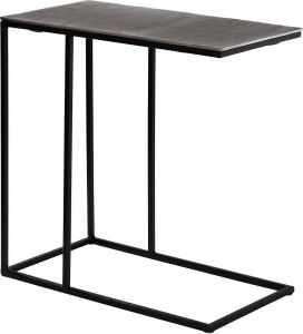 PTMD COLLECTION PTMD Tristan bijzettafel 54 x 29 x 54 cm. Aluminium Metaal Rustiek Zilver