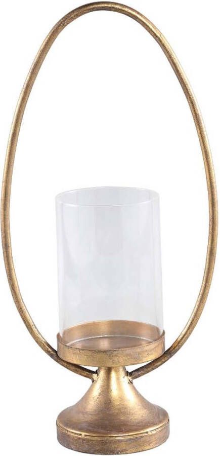 PTMD COLLECTION PTMD Tynes Windlicht 20 5 x 11 x 41 5 cm Metaal Goud