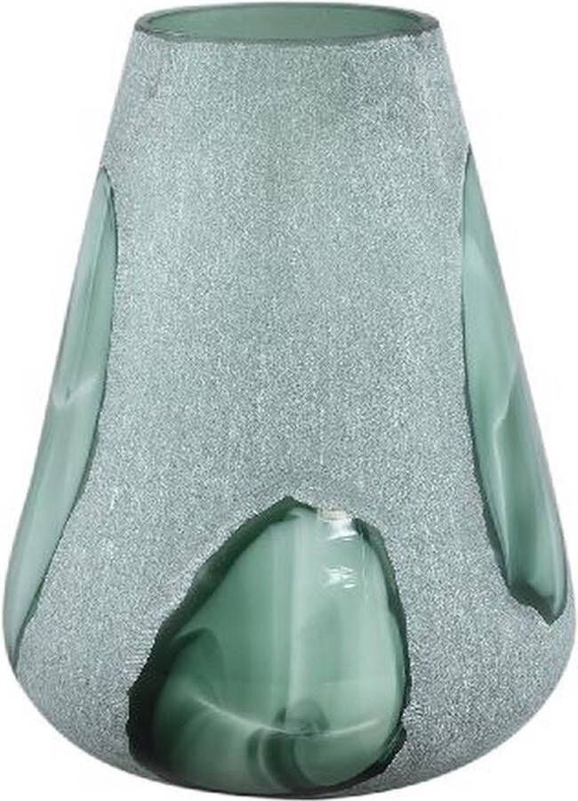 PTMD COLLECTION PTMD Vaas Harlen 21x21x31 cm Glas Groen
