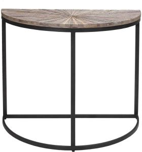 PTMD COLLECTION PTMD Vic Bijzettafel 90 x 45 x 78 cm Ijzer Hout Bruin