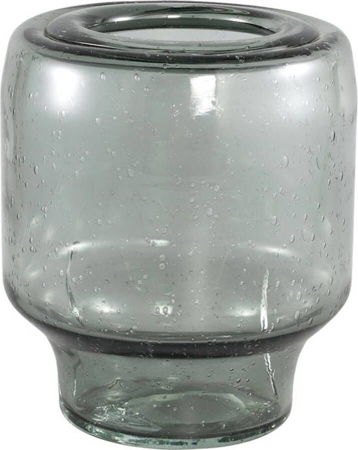 Ptmd Collection PTMD Vika Grey glass vase clear design round S