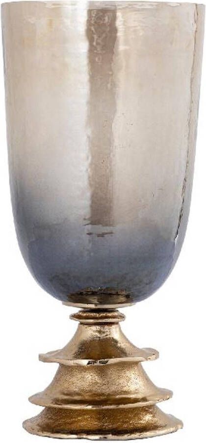 PTMD Collection Ptmd Windlicht Cevar 21x21x44 Cm Glas Champagne
