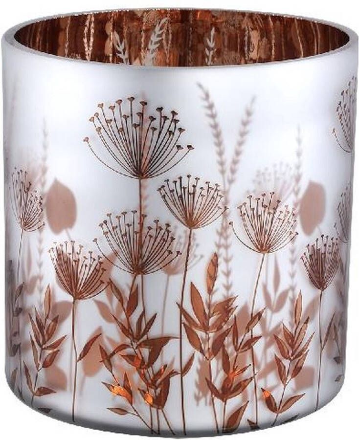 PTMD COLLECTION PTMD Windlicht Doriano 15x15x15 cm Glas Wit