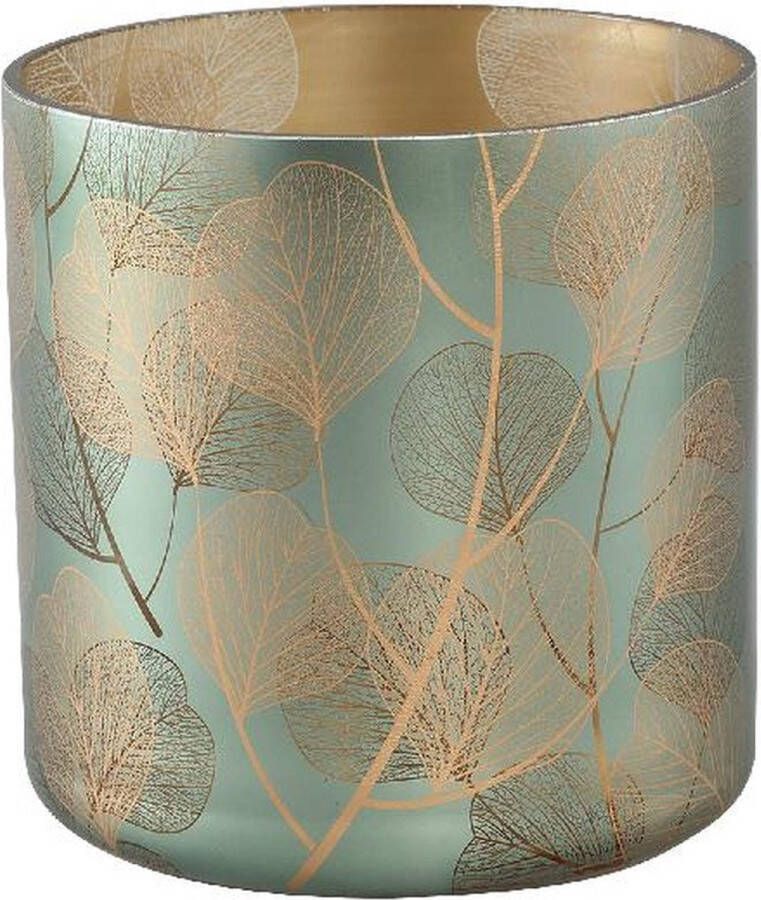 Ptmd Collection PTMD Iffy Gold glass stormlight eucalyptus leafs round