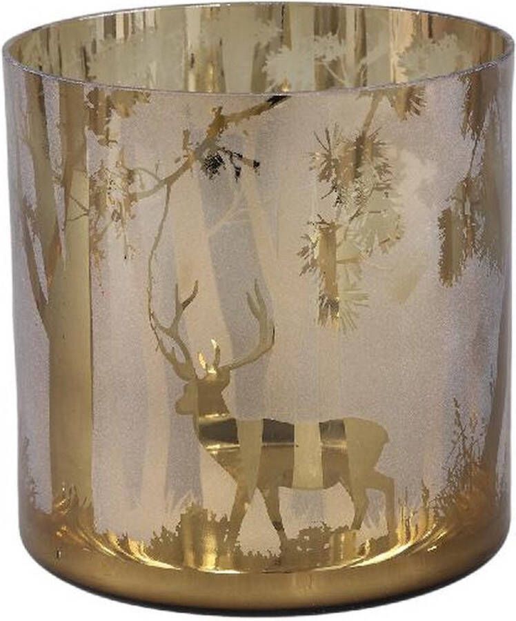 PTMD COLLECTION PTMD Windlicht Imadiya 15x15x15 cm Glas Goud