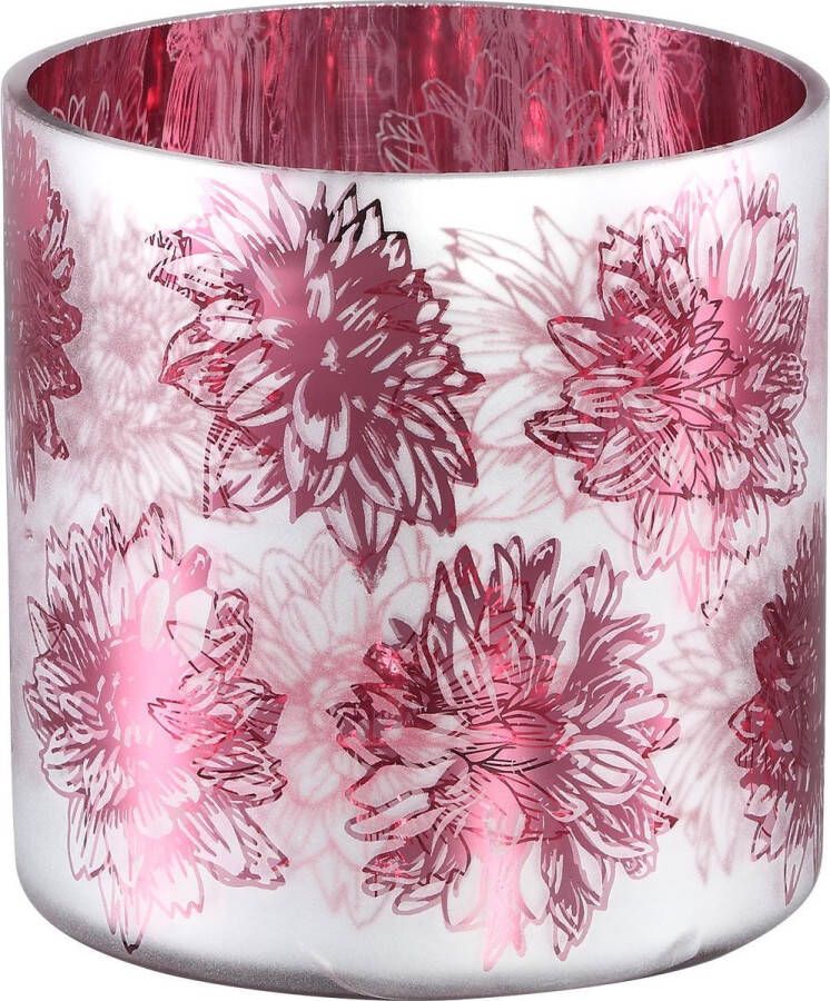 PTMD COLLECTION PTMD Denise Windlicht 15 x 15 x 15 cm Glas Roze