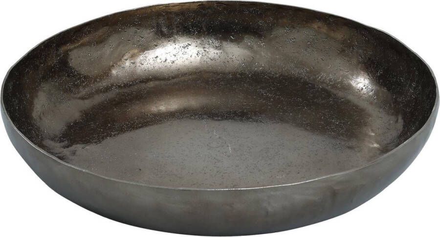 PTMD Decoratief dienblad Blisse Bronze aluminium hammered bowl round -Medium Breedte: 30 cm