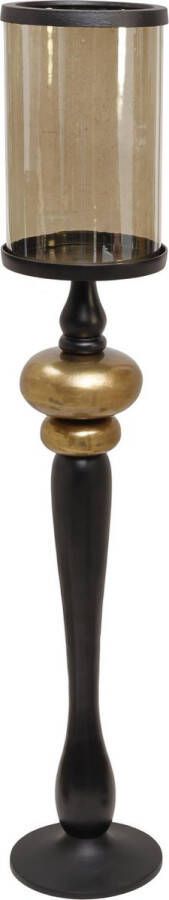 PTMD Devi Brass alu candleholder gold lusterglass big M