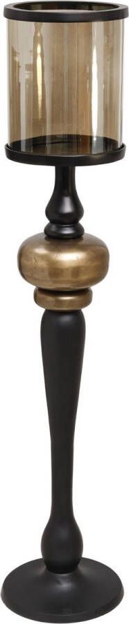 PTMD Devi Brass alu candleholder gold lusterglass big L