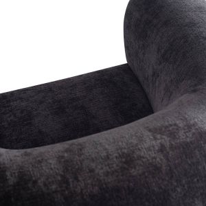PTMD COLLECTION PTMD Elefan Anthracite fauteuil round armrest