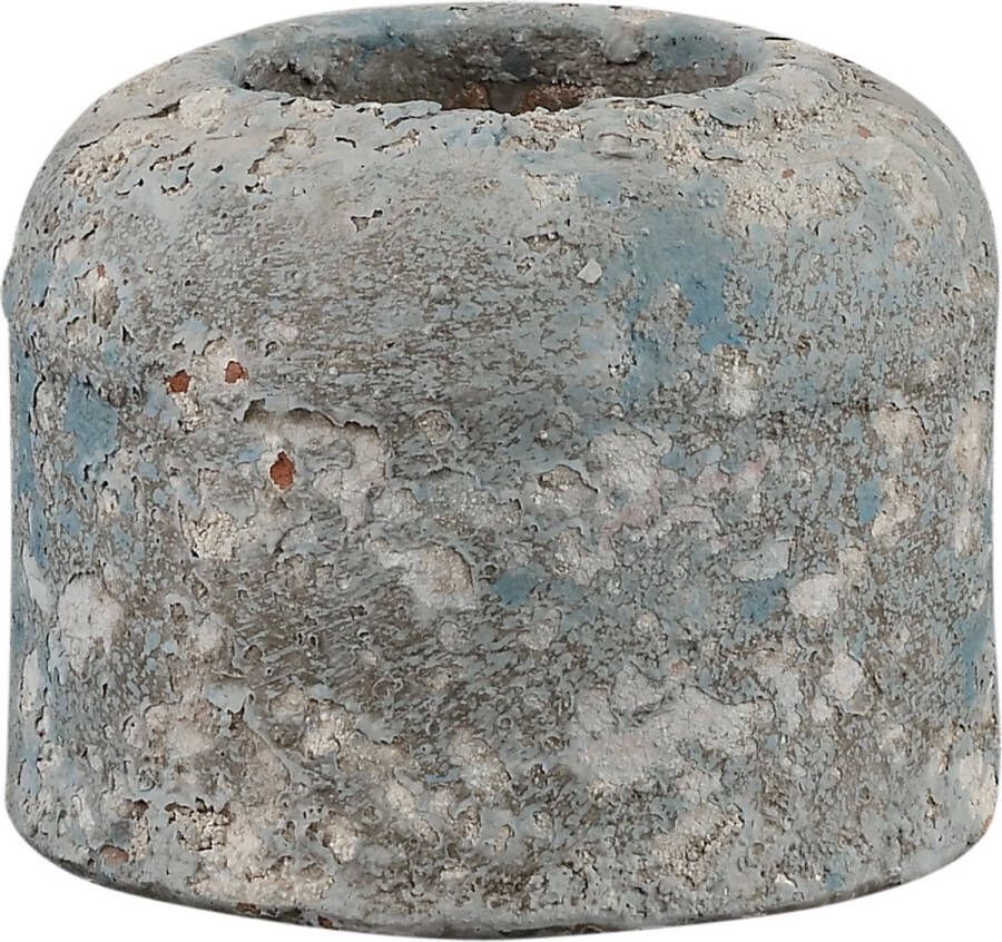 PTMD Feline blue ceramic pot round xs