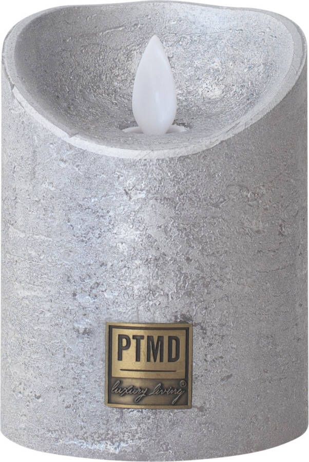 PTMD led light kaars met beweegbare vlam zilver s