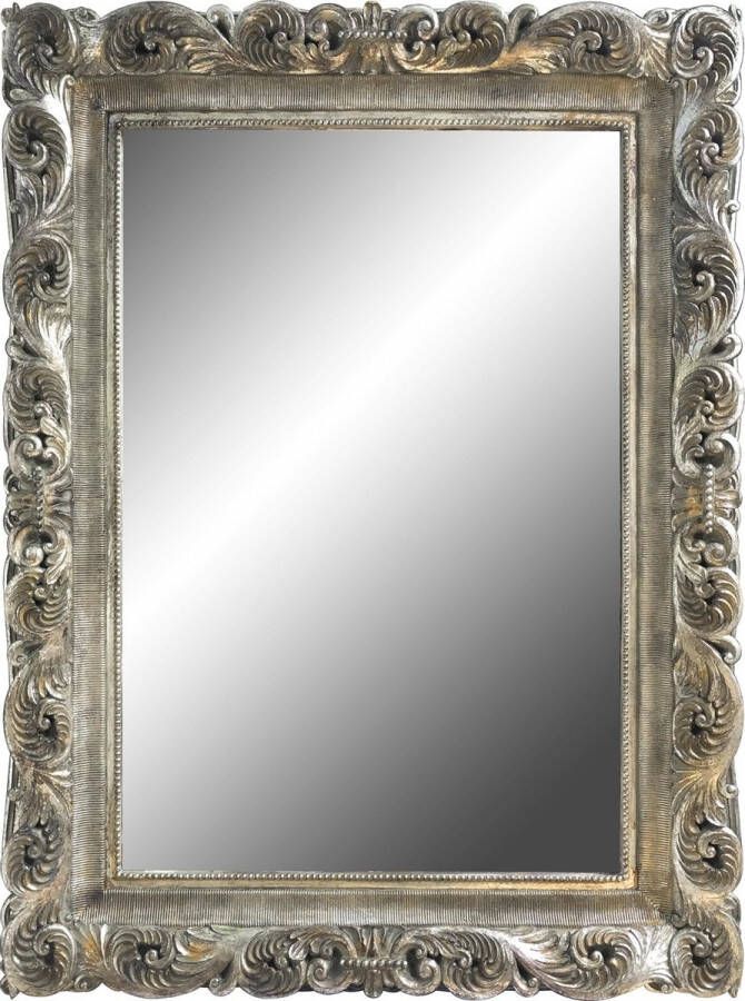 PTMD Queenly silver chic poly rectangle mirror