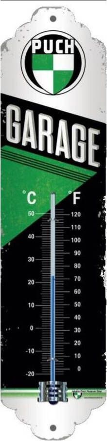 Puch Garage metalen Thermometer 7 x 28 cm