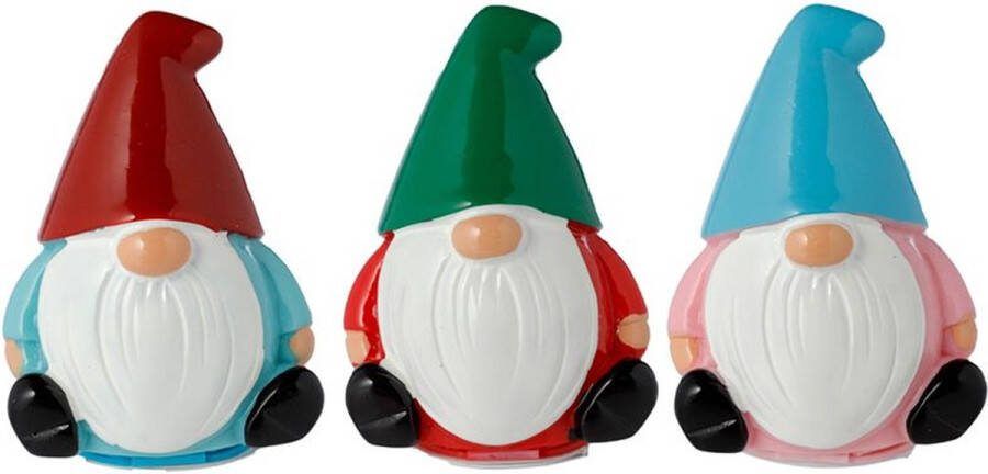 Puckator 3 x Tuinkabouters Lipbalsem Flip Open Hoogte 5cm Breedte 3.5cm Diepte 3cm