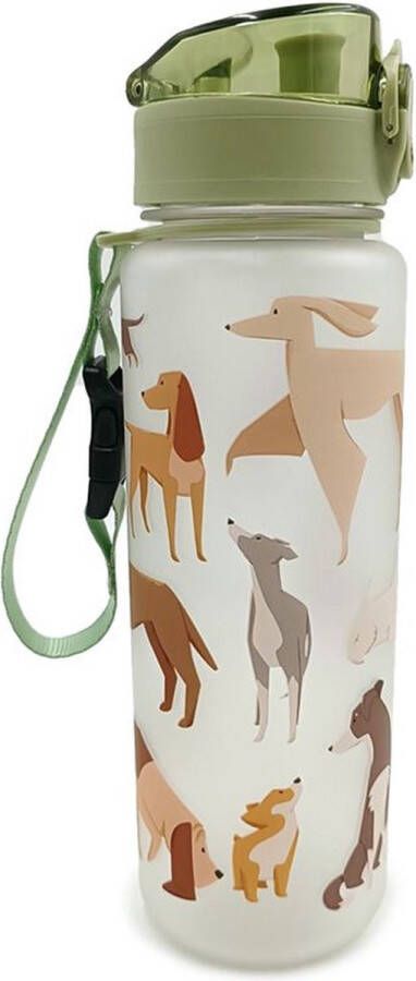 Puckator Barks Hond Pop Top 600ml Breukbestendige Drinkfles waterfles schoolbeker drinkbeker