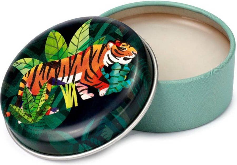 Puckator Dierenrijk Lippenbalsem in blik Tijger Coconut 5cm