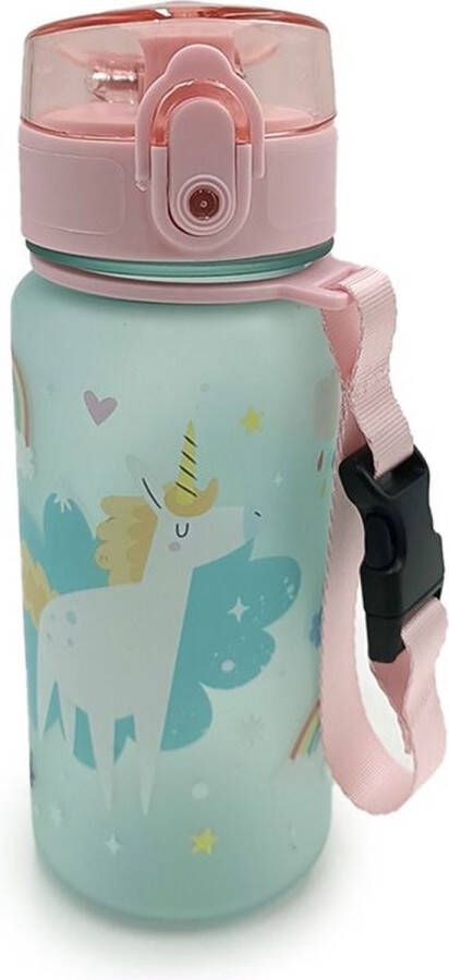 Puckator Eenhoorn Magie Pop Top 350ml Breukbestendige Drinkfles schoolbeker drinkbeker kind