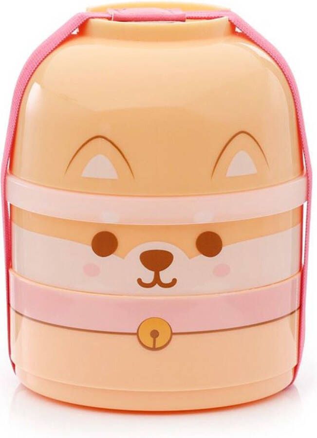 Puckator Gestapelde lunchbox Shiba Inu hond Ronde Bento Lunchbox